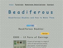 Tablet Screenshot of beadiferous.com